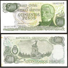 ARGENTINA 500 Pesos 1977...