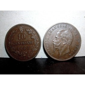 10 Centesimi 1867H