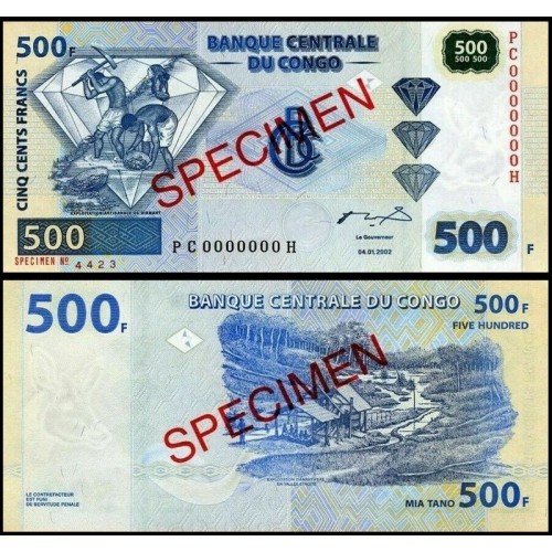 CONGO DEMOCRATIC 500 Francs...
