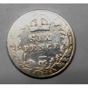 GREAT BRITAIN 6 Pence 1906...